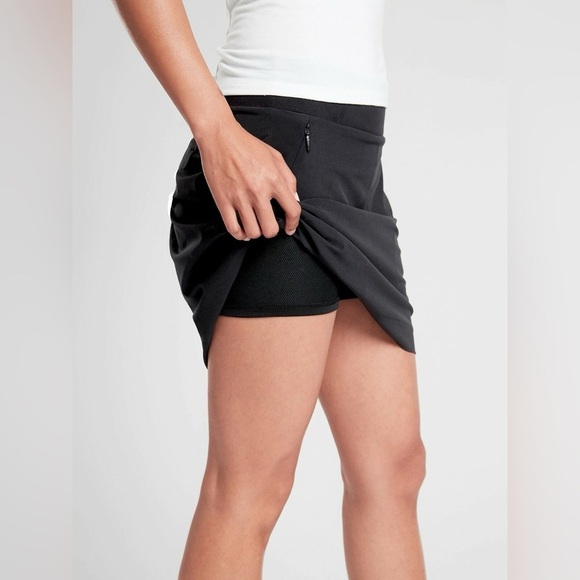 Athleta SoHo Skort Black Athletic Skirt with Shorts Size 4 - Picture 13 of 13